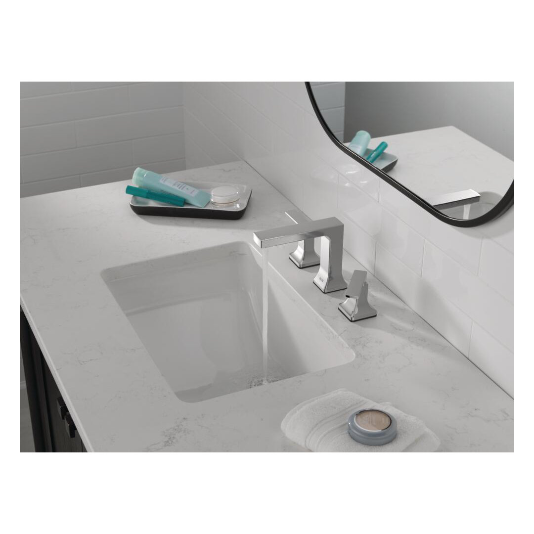 Velum Widespread Bathroom Faucet 3 Hole, 2-handle Bathroom Sink Faucet with Drain Assembly